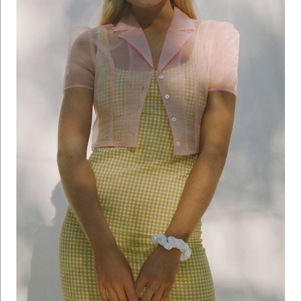 Urban outfitters yellow gingham dress